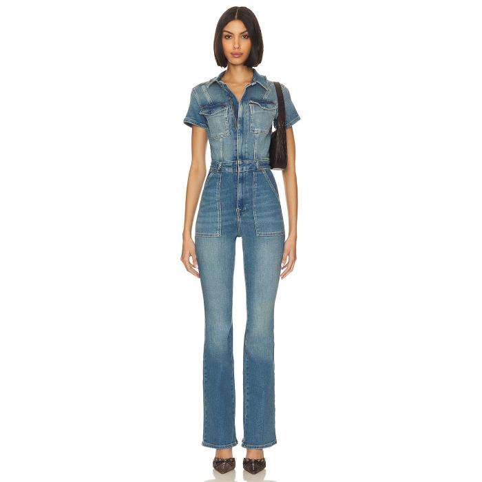 グッドアメリカン Good American 【 Fit For Success Bootcut Jumpsuit Women 】 ジャンプスーツ レディースファッション オールインワン サロペット レディース