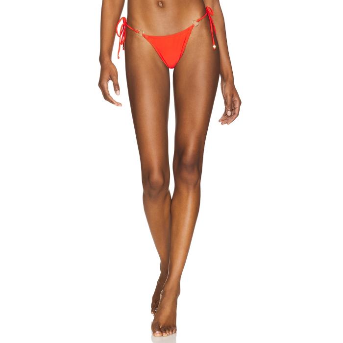 Bananhot 【 X Revolve Chain Side Tie Bottom Women Fire Red 】 ネクタイ ズボン ボトムス レディースファッション 水着 レディース ファイア Red 赤・レッド