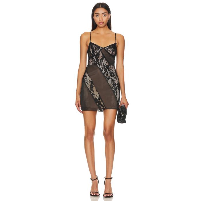 Rakuten - Superdown 【 Mirabelle Mini Dress Women Black 】 ドレス レディースファッション ドレス レディース 黒色 ブラック