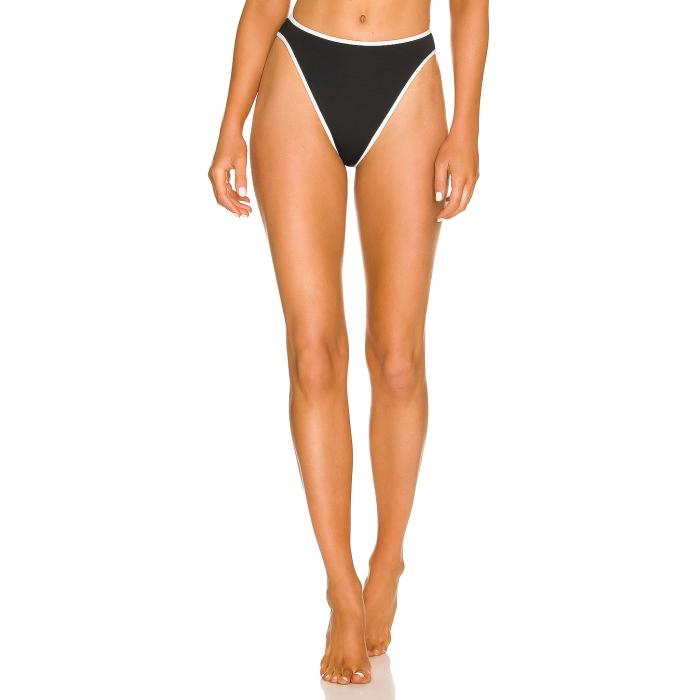 Lspace 【 Nora Bikini Bottom Women Black & Cream 】 ズボン ボトムス レディースファッション 水着 レディース 黒色 ブラック クリーム