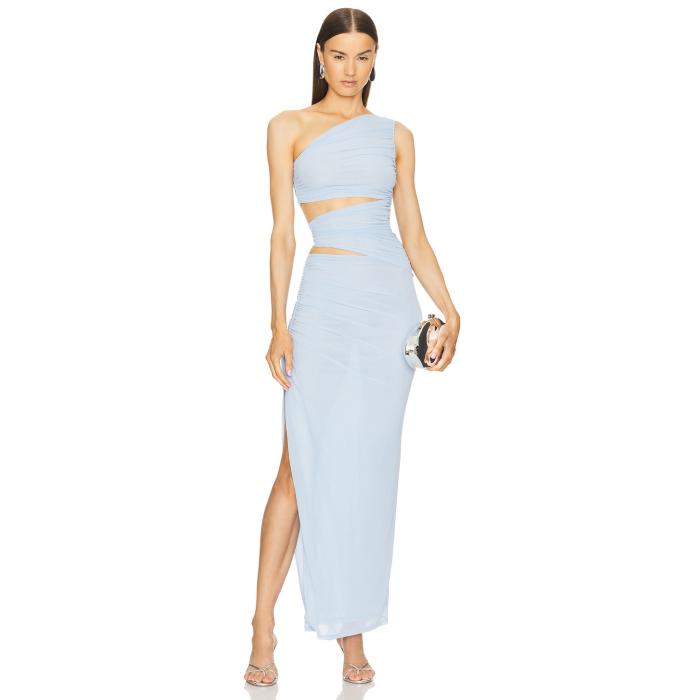 Michael Costello 【 X Revolve Daphne Maxi Dress Women Powder Blue 】 ドレス レディースファッショ..