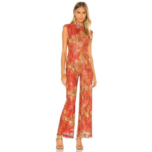 Kim Shui 【 Red Lace Jumpsuit Women 】 Red 赤・レッド ジャンプスーツ レディースファッション オールインワン サロペット レディース Kim Shui 【 Red Lace Jumpsuit Women 】 Red 赤・レッド ジャンプスーツ レディースファッション オールインワン サロペット レディース