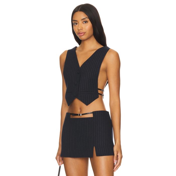 Ceren Ocak  Striped Vest Women  ٥ ǥեå ȥåץ 󥯥ȥå ǥ