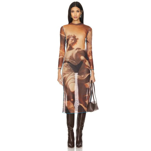 Rokh 【 Renaissance Printed Jersey Dress Women 】 ジャージ ドレス レディースファッション ドレス レディース Rokh 【 Renaissance Printed Jersey Dress Women 】 ジャージ ドレス レディースファッション ドレス レディース