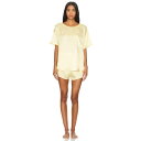 Lunya 【 Washable Silk Tee Short Set Women 】 Tシャツ レディースファッション トップス Tシャツ カットソー レディース(4)