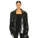 Norma Kamali 【 Oversized Moto Jacket Women 】 Jacket ジャケット レディースファッション コート ジャケット レディース(4)