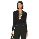 フルールドゥマル Fleur Du Mal 【 Plunge Lace Up Bodysuit Women 】 ボディースーツ レディースファッション トップス その他 レディース