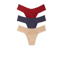 ハンキーパンキー Hanky Panky 【 Breathesoft Natural Rise Thong 3 Pack Women 】 ナチュラル ライズ インナー 下着 ナイトウェア レディース インナー 下着 ランジェリー ショーツ その他 レディース(4)
