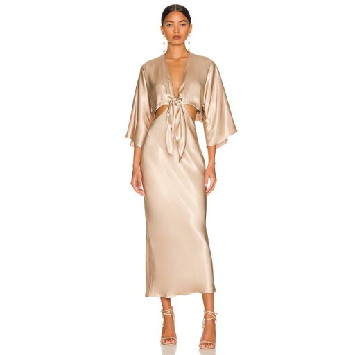 Shona Joy 【 La Lune Tie Front Bias Midi Dress Women 】 ロサンゼルス ネクタイ ドレス レディースファッション ドレス レディース Shona Joy 【 La Lune Tie Front Bias Midi Dress Women 】 ロサンゼルス ネクタイ ドレス レディースファッション ドレス レディース