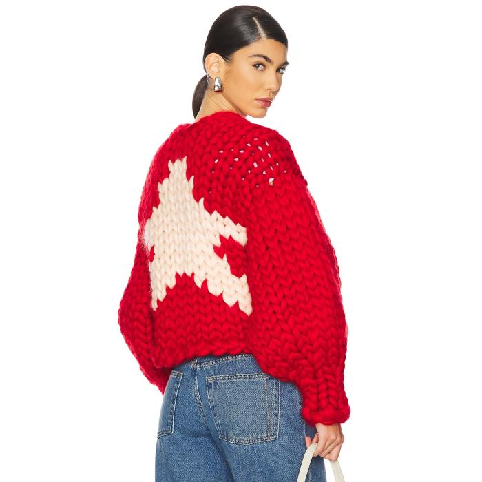 Hope Macaulay  Red Star Colossal Knit Jacket Women  Red ֡å ˥å Jacket 㥱å ǥեå ȥåץ ǥ ܥ ǥ