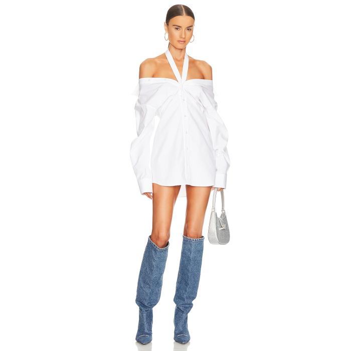 アレキサンダーワン Alexander Wang 【 Halter Off Shoulder Shirt Dress Women 】 ドレス レディースファッション ドレス レディース