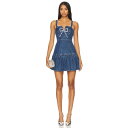 Self-Portrait 【 Bow Denim Mini Dress Women 】 デニム ドレス レディースファッション ドレス レディース(4)