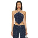 Di Petsa 【 Frayed Denim Halter Top Women 】 デニム レディースファッション トップス その他 レディース(4)