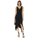 Krisa 【 High Low Ruched Dress Women 】 ハイ ドレス レディースファッション ドレス レディース