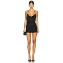 Leslie Amon 【 Floating Pearl Mini Dress Women 】 パール ドレス レディースファッション ドレス レディース