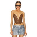 Sketch-Y 【 X Revolve Zorya Faux Leather Corset Women 】 レザー レディースファッション トップス その他 レディース(4)