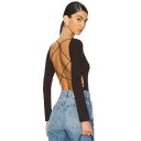 Sans Faff 【 Cross Back Bodysuit Women 】 ボディースーツ レディースファッション トップス その他 レディース
