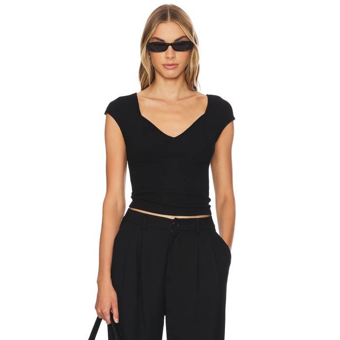 Other - Lna 【 Nouvelle Ribbed Top Women Black 】 レディース 黒色 ブラック