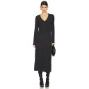オータムカシミア Autumn Cashmere 【 V Neck Ribbed Cashmere Dress Women 】 ドレス レディースファッション ...