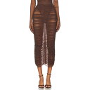 Alex Perry 【 Ruched Mesh Midi Skirt Women 】 レディースファッション ボトムス スカート レディース