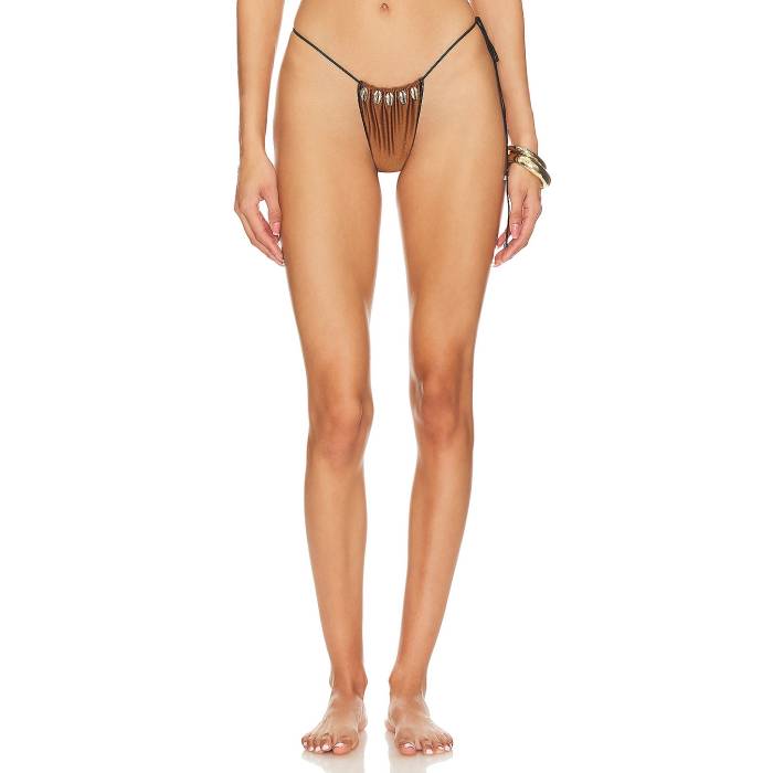 Seashell 【 Pearl Tie Side Bottom Women 】 パール ネクタイ ズボン ボトムス レディースファッション 水着 レディース