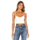 Indah 【 Cutlass Solid Bustier Crop Tank Women 】 ソリッド Crop クロップ タンクトップ レディースファッション トップス タンクトップ レディース