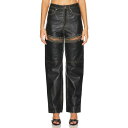 Area 【 Studded Leather Slit Leg Pant Women 】 レザー パンツ レディースファッション ボトムス パンツ レディース