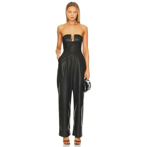 スサナモナコ Susana Monaco 【 Faux Leather Jumpsuit Women 】 レザー ジャンプスーツ レディースファッション オールインワン サロペット レディース スサナモナコ Susana Monaco 【 Faux Leather Jumpsuit Women 】 レザー ジャンプスーツ レディースファッション オールインワン サロペット レディース