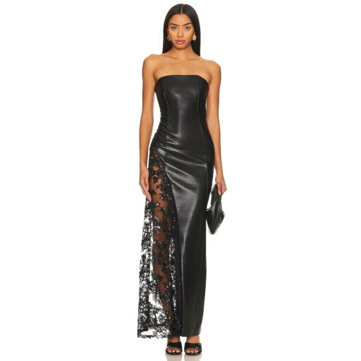 アリスアンドオリビア Alice + Olivia 【 Retha Faux Leather Lace Maxi Dress Women 】 レザー ドレス レディースファッション ドレス レディース アリスアンドオリビア Alice + Olivia 【 Retha Faux Leather Lace Maxi Dress Women 】 レザー ドレス レディースファッション ドレス レディース