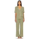 エバージェイ Eberjey 【 Gisele Short Sleeve Pant Pj Set Women 】 Sleeve スリーブ パンツ インナー 下着...