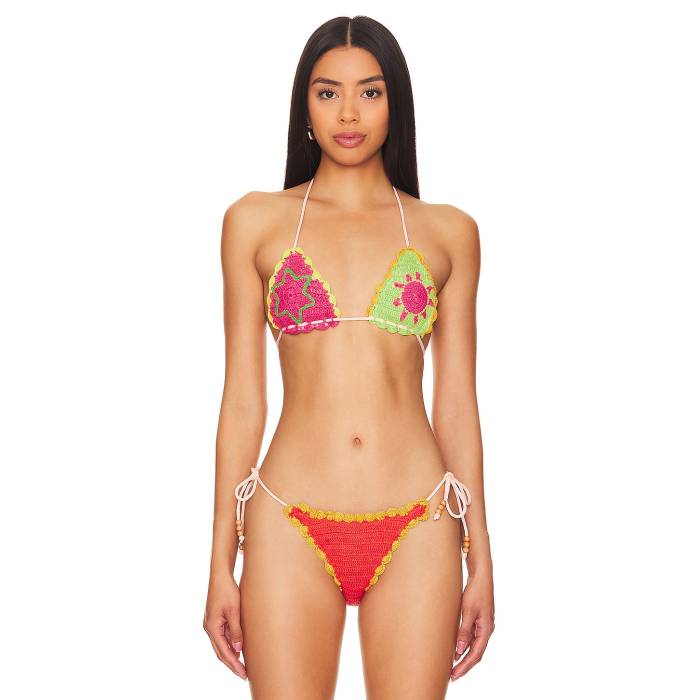 It's Now Cool 【 The Crochet Tri Bikini Top Women 】 レディースファッション 水着 レディース