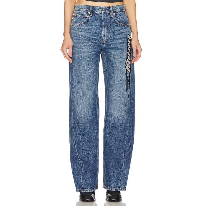 アレキサンダーワン Alexander Wang 【 Balloon Jean Embroidered Logo Women 】 ロゴ レディースファッション ボトムス パンツ レディース