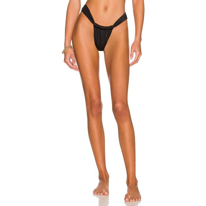 グッドアメリカン Good American 【 Shine Ruched Bikini Bottom Women 】 ズボン ボトムス レディースファッション 水着 レディース