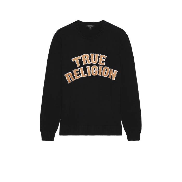 トゥルーレリジョン True Religion 【 Chenille Sweater Women Jet Black 】 トレーナー レディースファッション トップス ニット セーター セーター レディース 黒色 ブラックのサムネイル