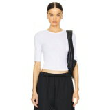 Enza Costa 【 Silk Rib Cropped Half Sleeve Crew Women 】 ハーフ Sleeve スリーブ クルー レディースファッション トップス その他 レディース