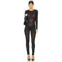 フルールドゥマル Fleur Du Mal 【 Flocked Leopard Catsuit Women 】 ヒョウ柄 レオパード レディースファッション オ...