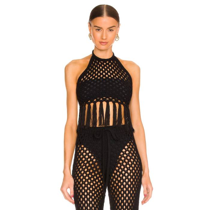 Lpa 【 Zene Fringe Halter Top Women 】 レディースファッション トップス その他 レディース