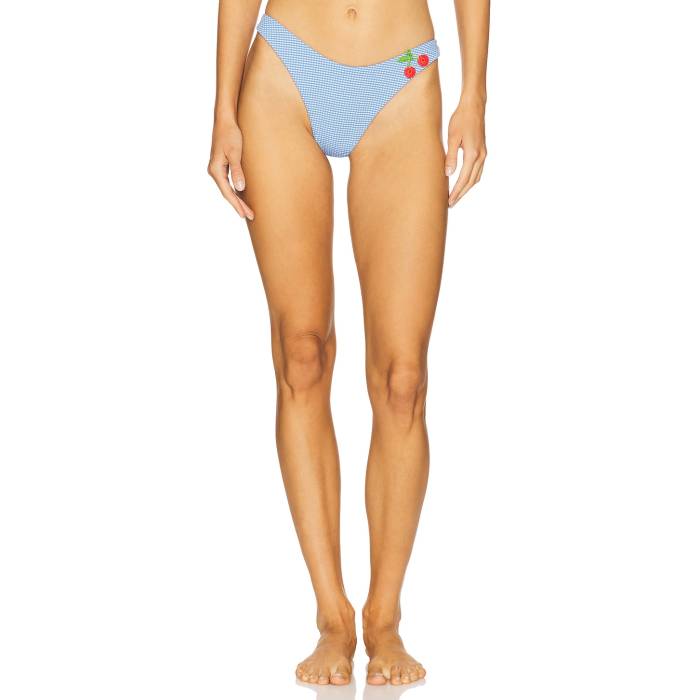 Capittana 【 Atira Vichy Fruits Bikini Bottom Women Blue 】 ズボン ボトムス レディースファッション 水着 レディース 青色 ブルー