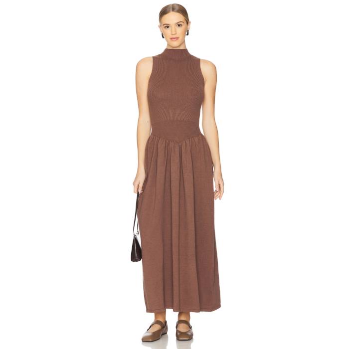 Line & Dot �� Ianna Sweater Dress Women Chocolate Brown �� �ȥ졼�ʡ� �ɥ쥹 ��ǥ������ե��å���� ��...