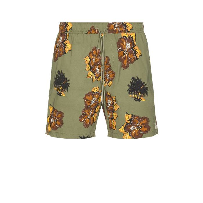 ブリクストン Brixton 【 Everyday Stretch Hybrid Swim Short Men Olive Surplus Floral 】 Hybrid ハイブリッド メンズファッション 水着 メンズ olive オリーブ