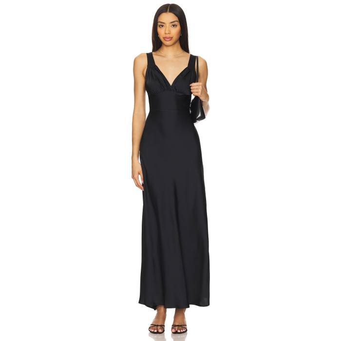 Weworewhat 【 Ruched Cup Slip Maxi Dress Women Black 】 ドレス レディースファッション ドレス レディース 黒色 ブラック