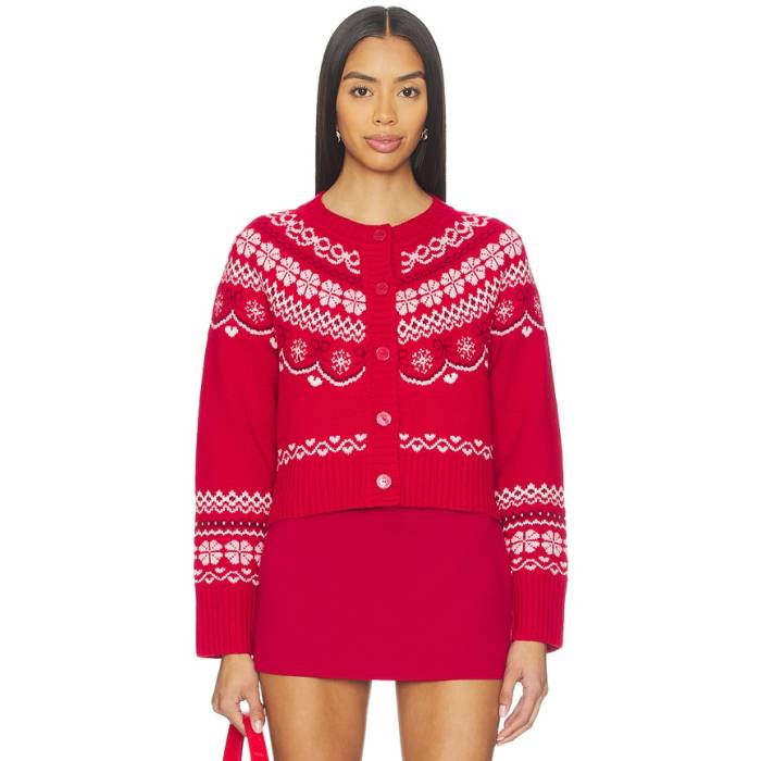 Loveshackfancy  カーディガン レディース Red 赤・レッド