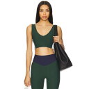 The Upside 【 Playoff Issac V Neck Bra Women Green 】 スポーツ アウトドア スポーツウェア アクセサリー スポ...