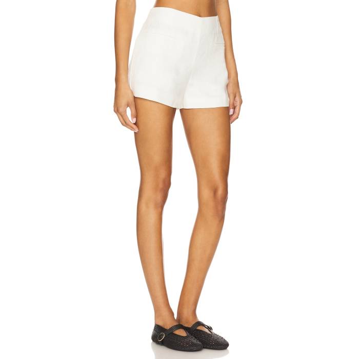 スニケスのフェイスフルザブランド Faithfull The Brand 【 Leora Shorts Women White 】 ショーツ レディース 白色 ホワイト｜アングル2