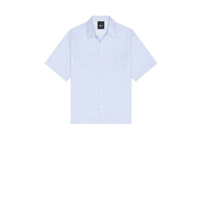Boiler Room 【 Poplin Short Sleeve Shirt Men Blue 】 Sleeve スリーブ メンズファッション トップス カジュアルシャツ メンズ 青色 ブルー