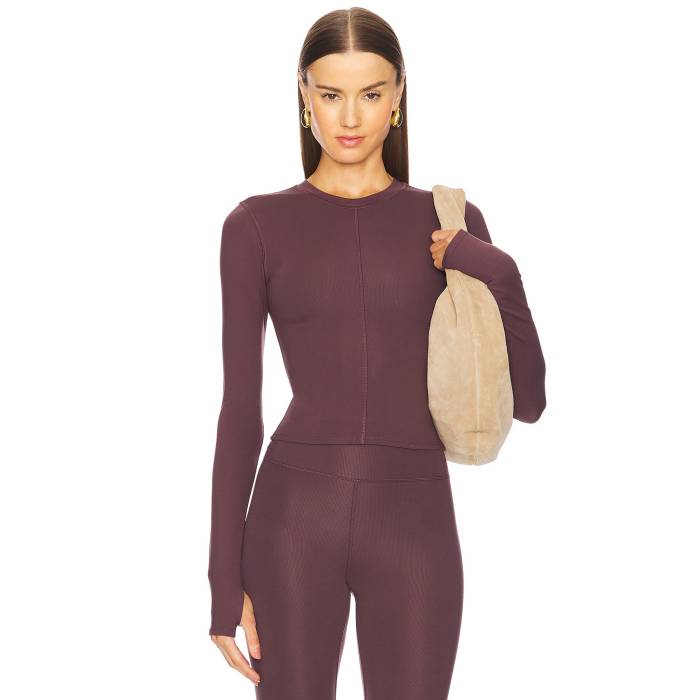 Wellbeing + Beingwell 【 Bruna Long Sleeve Top Women Raisin 】 Sleeve スリーブ スポーツ アウトド..