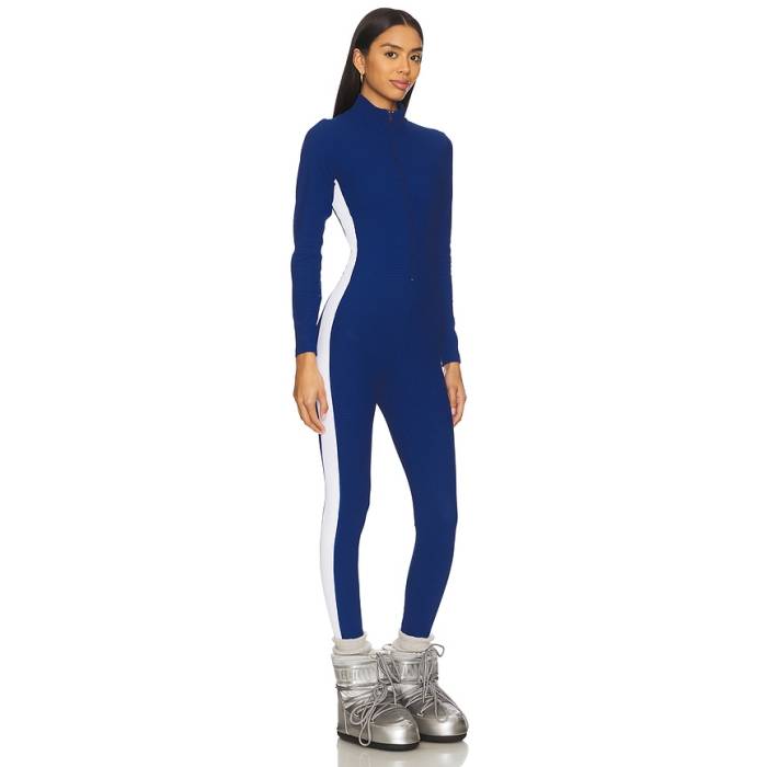 Year Of Ours 【 Thermal Longsleeve Ski Onesie Women Blue &Amp; White 】 ロングスリーブ・長袖 レディース 青色 ブルー 白色 ホワイト