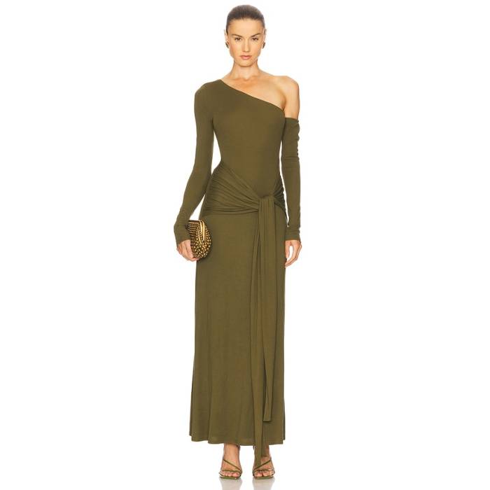 セブンワンダー Seven Wonders 【 Bianca One Shoulder Maxi Dress Women Army Green 】 ドレス レディース アーミー green 緑・グリーン