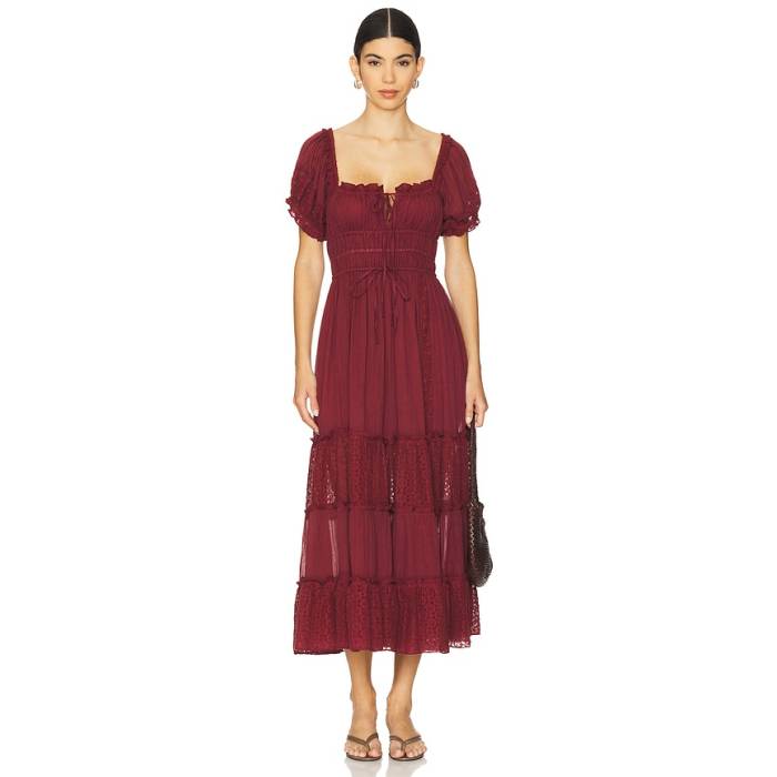 フリーピープル Free People 【 Falling Sun Midi Dress Women Syrah 】 ドレス レディース