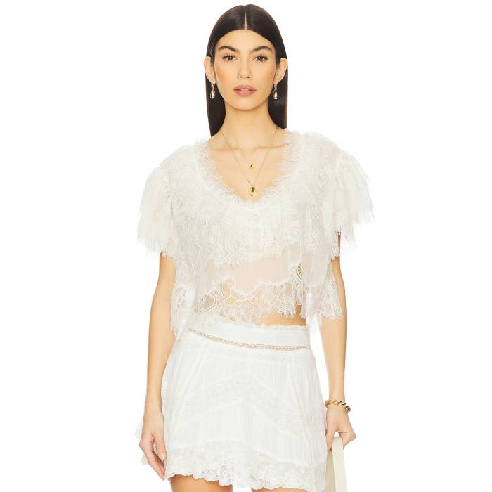 Loveshackfancy 【 Vienne Top Women Ivory 】 レディースファッション トップス その他 レディース アイボリー